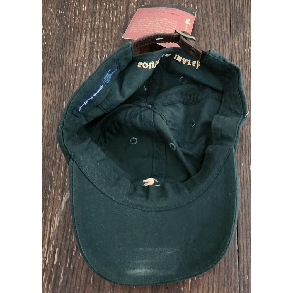 Southern Marsh Strapback Hat Duck Logo Green Adjustable Cap NWT Preppy Outdoors - Picture 2 of 3